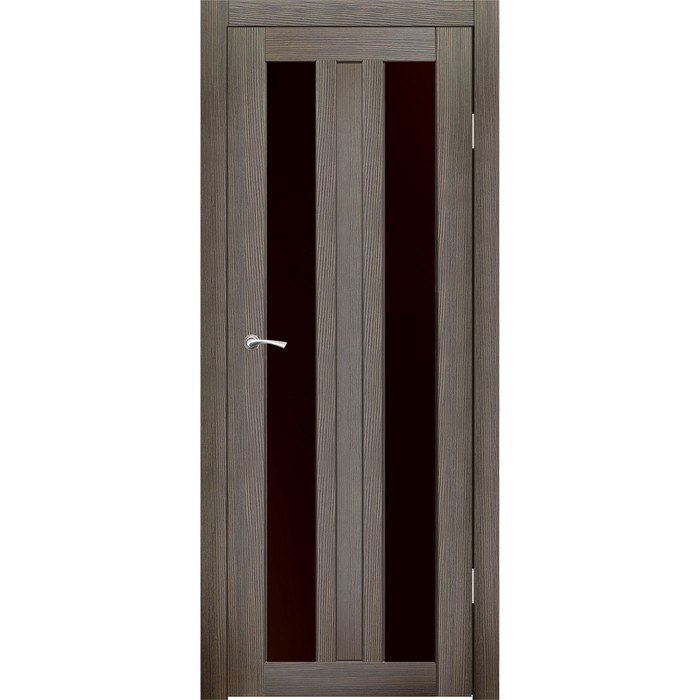 Дверное полотно "Монреаль 2" Какао, черный лакобель 2000x900 в компании "Синоптик"