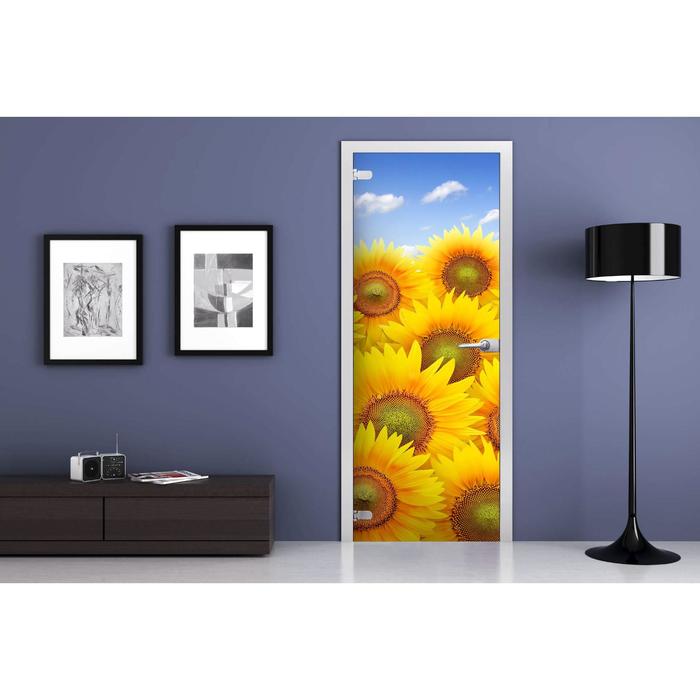 Комплект межкомнатной стеклянной двери PSFlowers-07-28, 2000 × 800 мм, левый, фотопечать в компании "Синоптик"