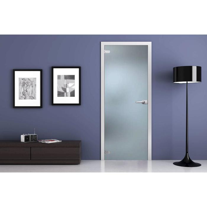Комплект межкомнатной стеклянной двери CS02-27, 2000 × 700 мм, левый, цвет матовый в компании "Синоптик"