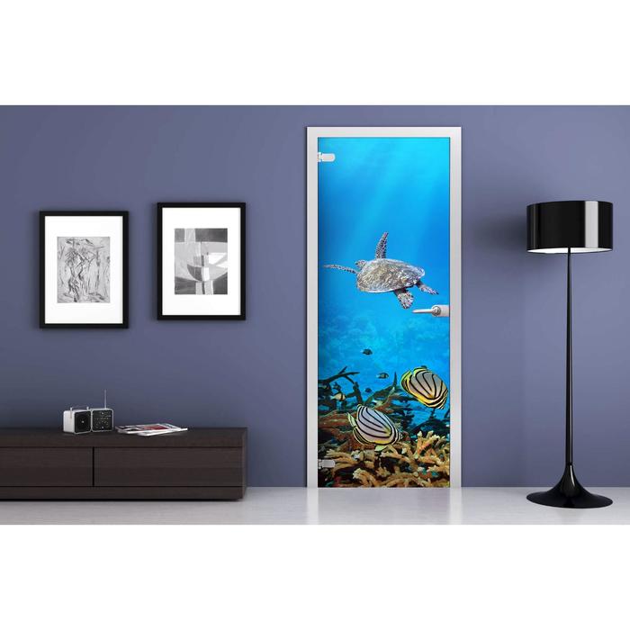 Комплект межкомнатной стеклянной двери PSUnderwater-02, 2000 × 600 мм, левый, фотопечать в компании "Синоптик"