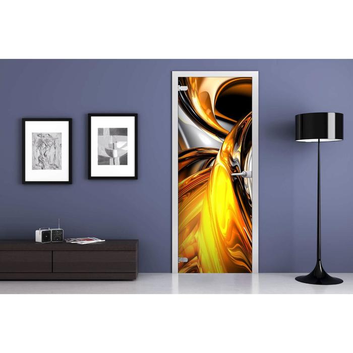 Комплект межкомнатной стеклянной двери PSAbstraction-11, 2000 × 600 мм, левый, фотопечать в компании "Синоптик"