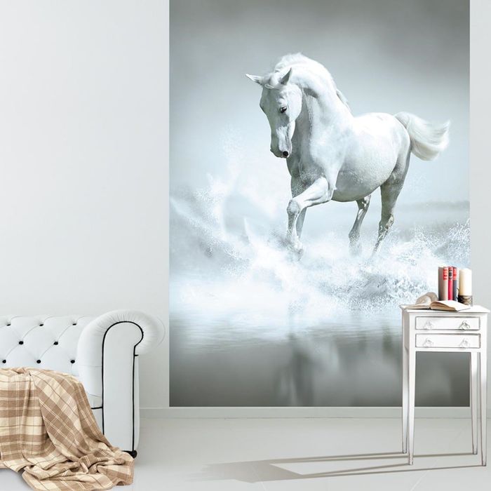Панно "Белая лошадь" К-201 (2 полотна), 200x300 см в компании "Синоптик"