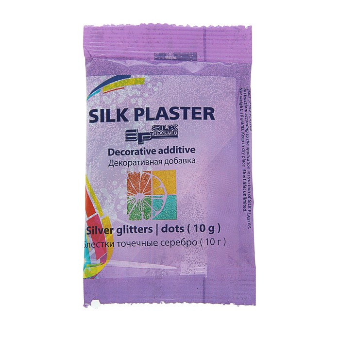 Блестки Silk Plaster, точка, серебряные в компании "Синоптик"