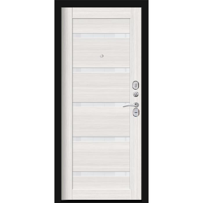 Входная дверь «Хит 6 Nova», 960 × 2100 мм, правая, цвет чёрный шёлк / лиственница белая в компании "Синоптик"