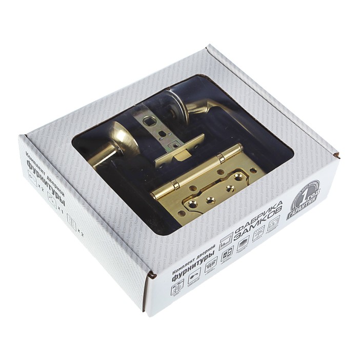 Комплект для двери "Фабрика Замков" SET 03-C 100 2H SG, цвет матовое золото в компании "Синоптик"