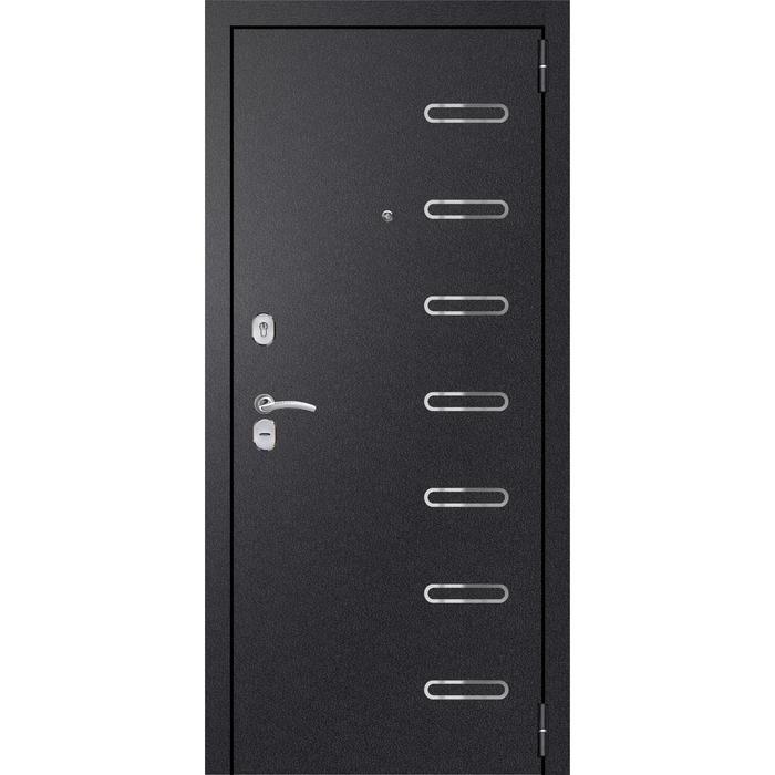 Входная дверь «Хит 8 Nova», 960 × 2100 мм, правая, цвет чёрный шёлк / белый ясень в компании "Синоптик"