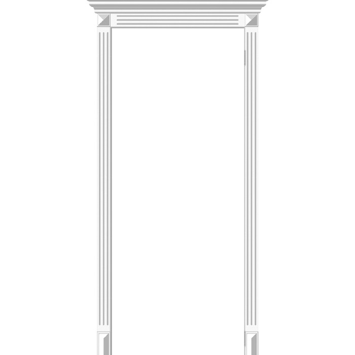 Капитель для дверей 700 мм, портал 3, NEW, 840 × 47 × 2100 мм, цвет эмаль белая в компании "Синоптик"