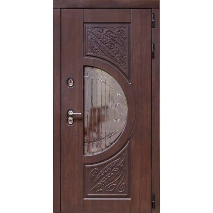 Дверь металлическая «Луна с ковкой» 2050 × 960 мм, левая, термо в компании "Синоптик"